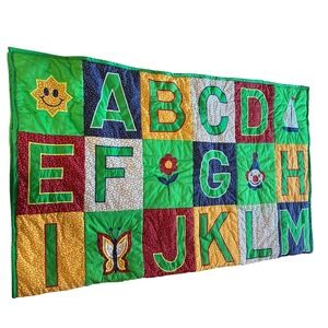 Handmade ABC Quilt Blanket Colorful Patchwork Play Mat Baby Toddler‎ 118x75